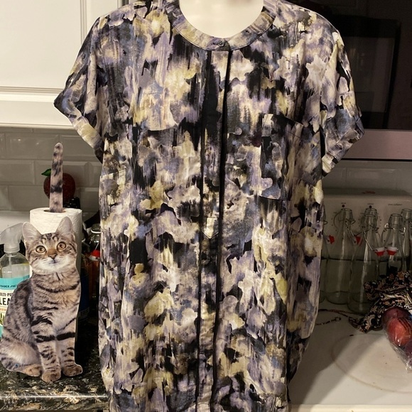 B womens simply Vera casual cap sleeve plus size blouse 2X - Picture 1 of 4